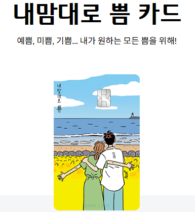 하나카드 내맘대로 쁨 카드 특징,연회비, 장단점