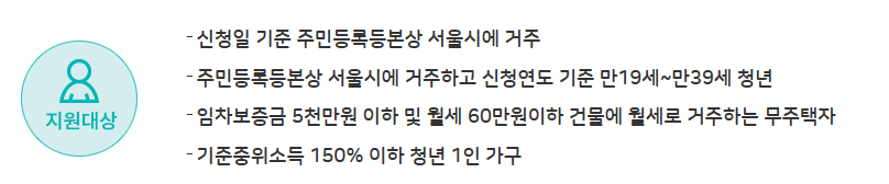 청년월세지원 대상